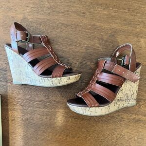 Brown Wedge Sandals